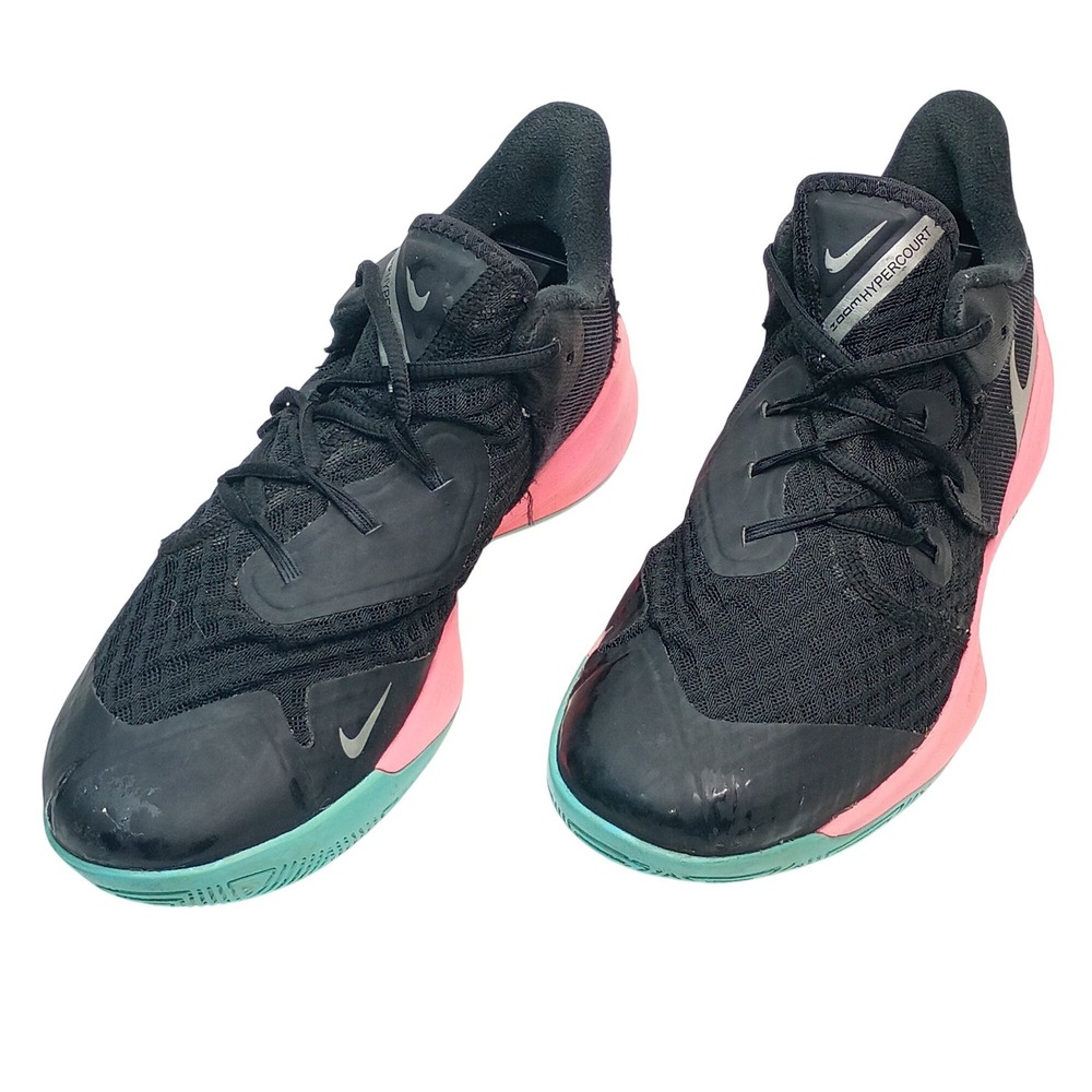 Nike Zoom Hyperspeed Court Kids Volleyball Shoes Black Pink Mint Sz 7 CI7538-001